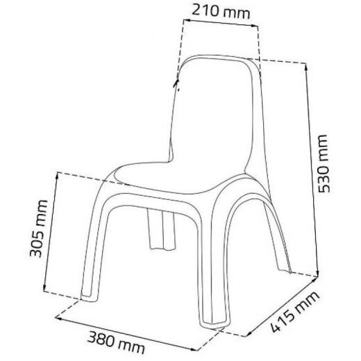 KETER Stolica za djecu 49x39x53cm plava