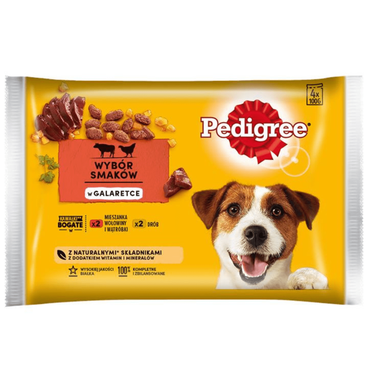 PEDIGREE VALUE PACK ADULT PILETINA I JANJETINA (4X100gr), 400gr